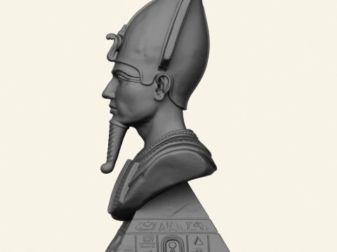 Egyptian God Osiris Bust 3D Print Model