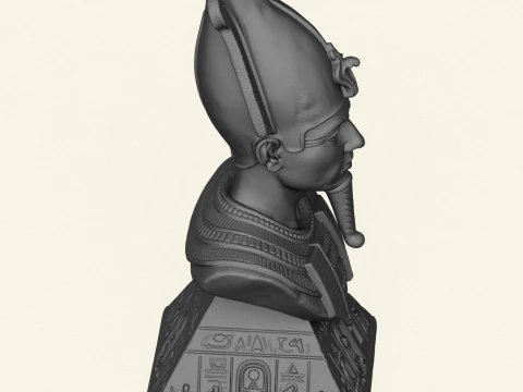 Egyptian God Osiris Bust 3D Print Model