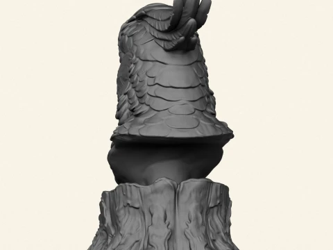 Cockatoo Parrot Bust 3D Print Model