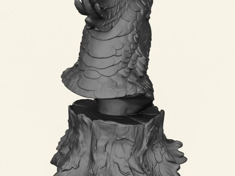 Cockatoo Parrot Bust 3D Print Model