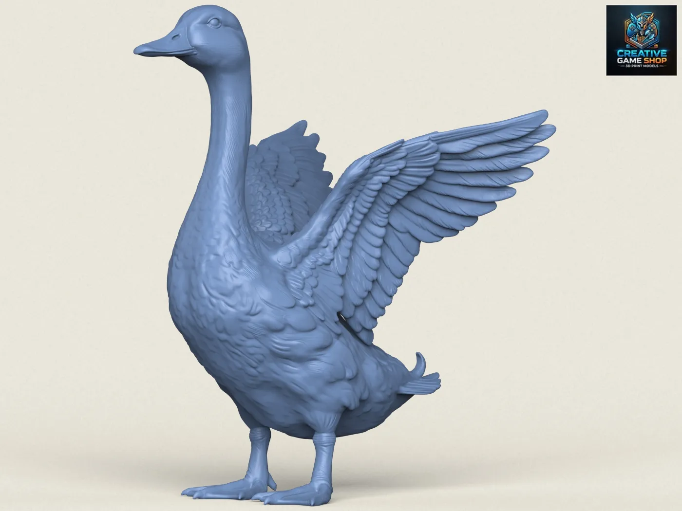 Goose Duck 3D Print Model .c4d .max .obj .3ds .fbx .stl .blend 