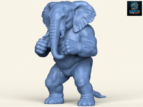 大象战斗机角色 3D 打印模型