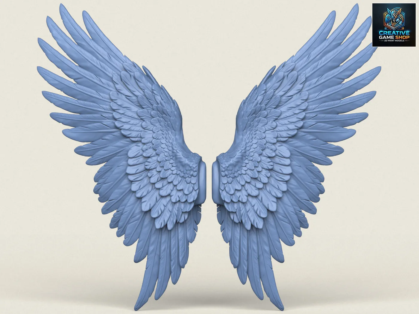 Angel Wings Print Ready 3D Print Model .c4d .max .obj .3ds .fbx .stl .blend 