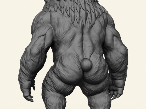 Vahşi Canavar Ayı 3D Baskı Modeli