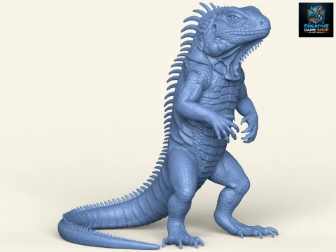 Wild Monster Lizard 3D Print Model