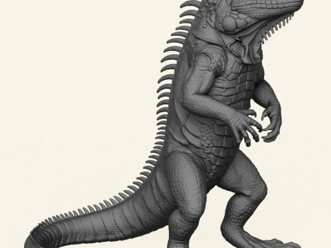 Wild Monster Lizard 3D Print Model