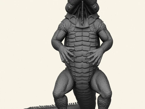 Wild Monster Lizard 3D Print Model