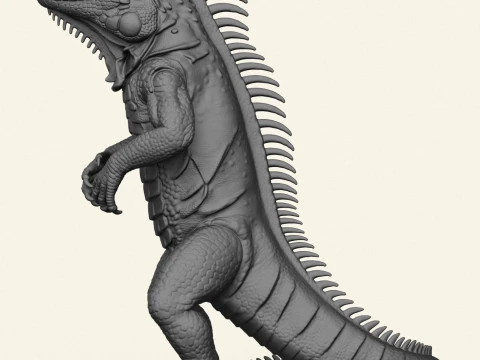 Wild Monster Lizard 3D Print Model