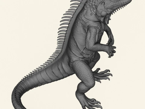 Wild Monster Lizard 3D Print Model