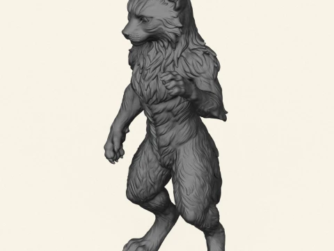Wild Cat Character 3D Print Model