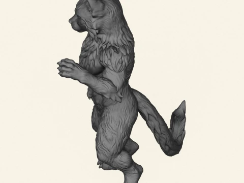 Wild Cat Character 3D Print Model