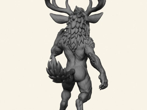 Wild Monster Deer Character 3D Print Model