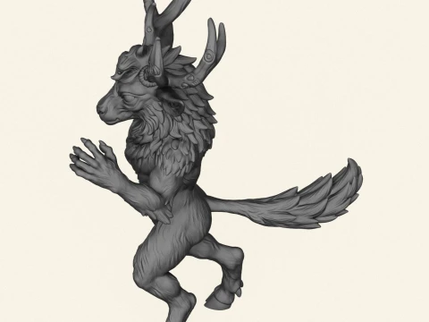 Wild Monster Deer Character 3D Print Model