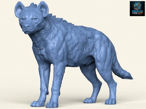 Bereit f&uuml;r den Druck der wilden Hy&auml;ne 3D Druckmodell