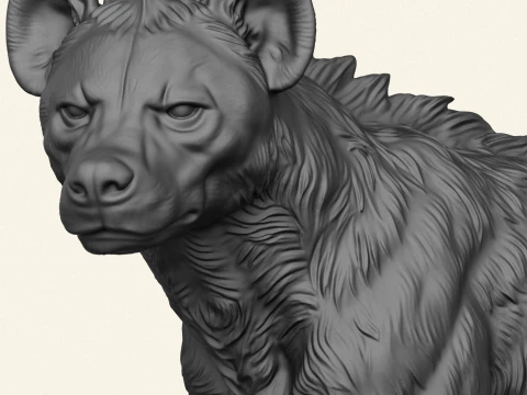 Wild Hyena Print Ready 3D Print Model