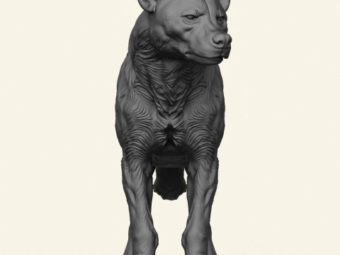 Wild Hyena Print Ready 3D Print Model