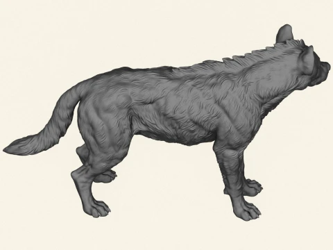 Wild Hyena Print Ready 3D Print Model
