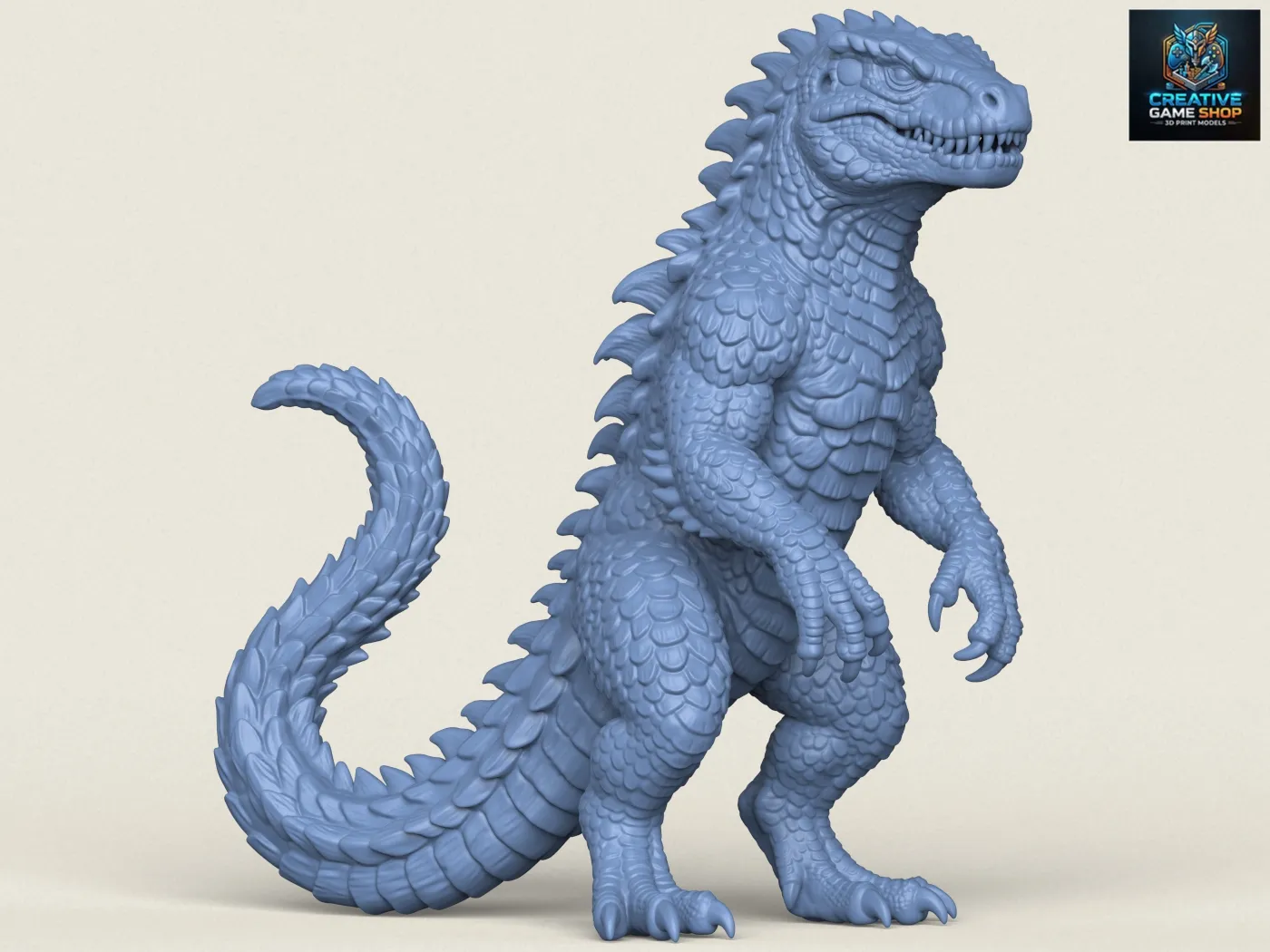 Monster Godzilla Print Ready 3D Print Model .c4d .max .obj .3ds .fbx .stl .blend 