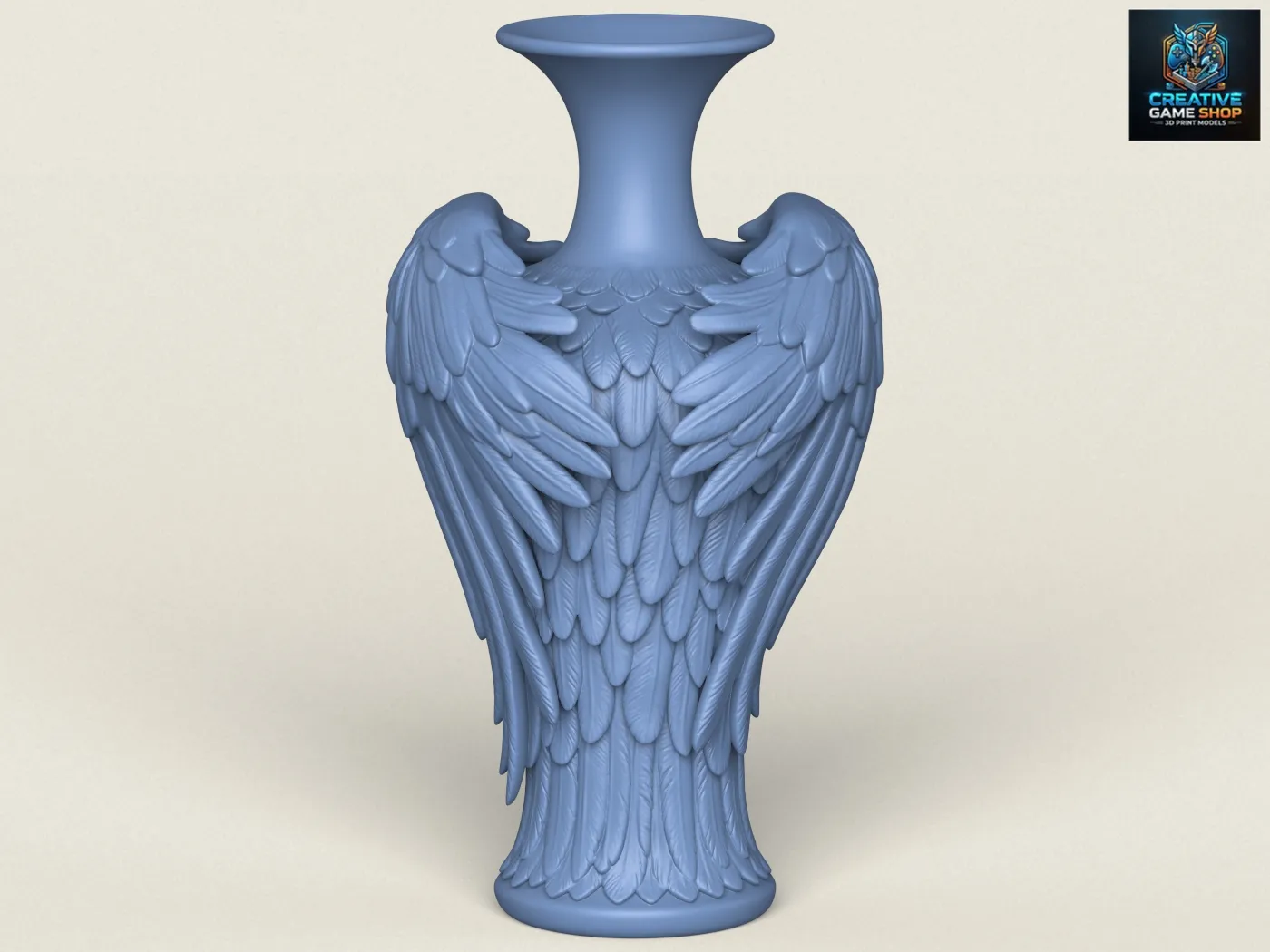 Stylish Wing Decorative Jug 3D Print Model .c4d .max .obj .3ds .fbx .stl .blend 
