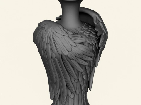 Stylish Wing Decorative Jug 3D Print Model