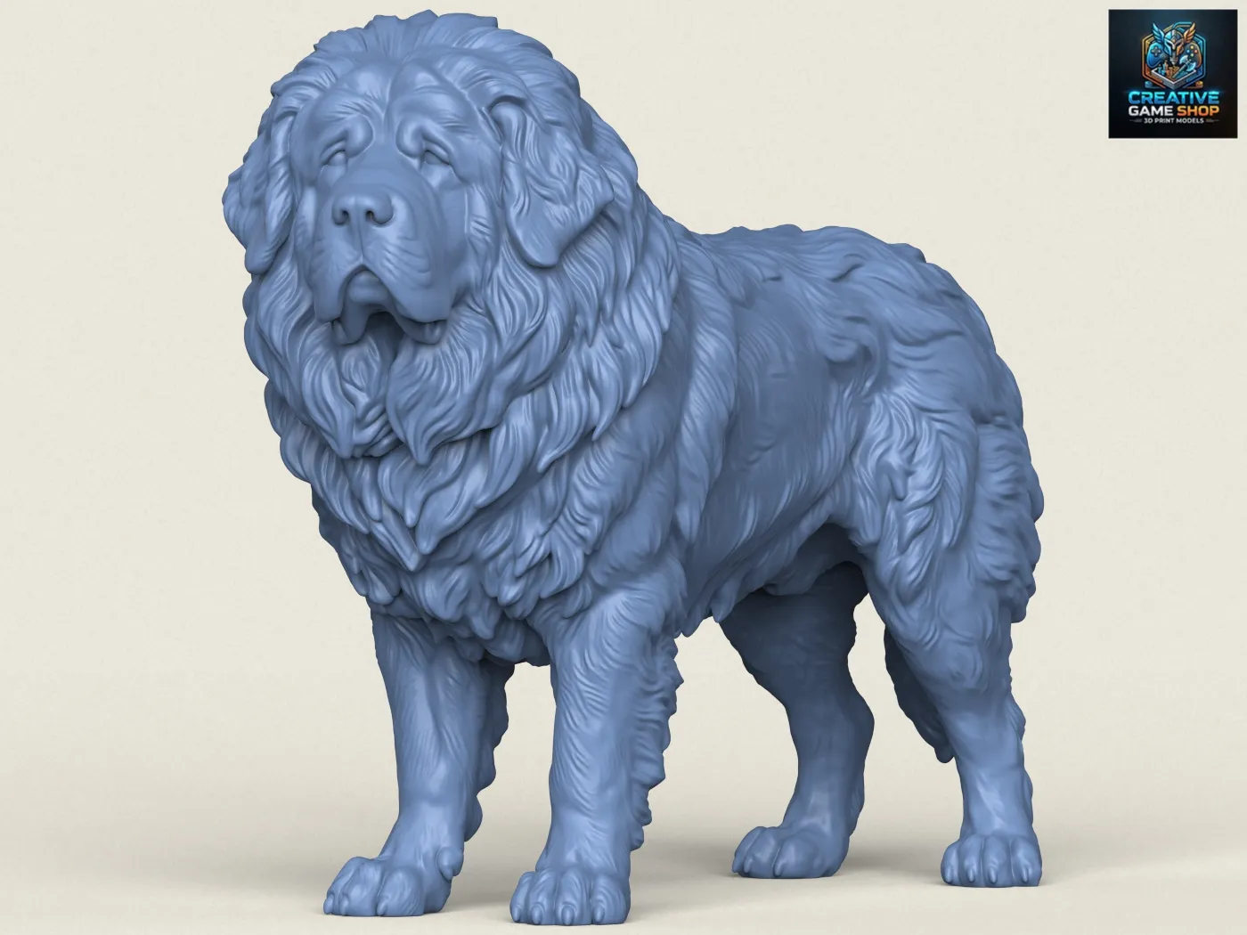 Tibetan Bullmastiff Dog 3D Print Model .c4d .max .obj .3ds .fbx .stl .blend 