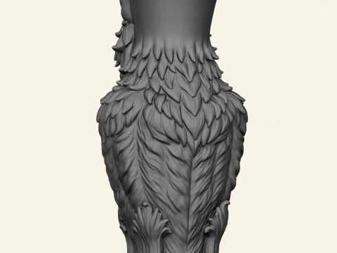 Wolf Head Stylish Jug 3D Print Model
