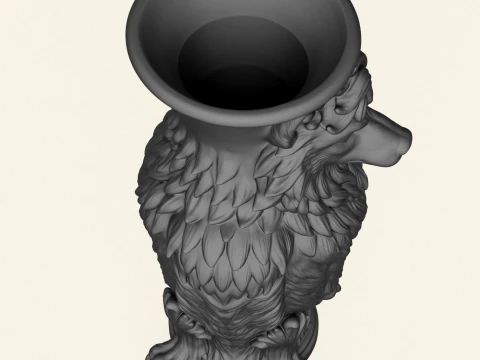 Wolf Head Stylish Jug 3D Print Model