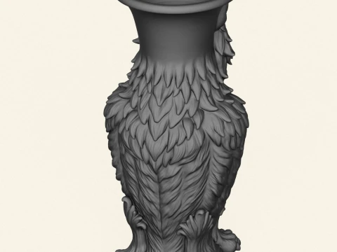 Wolf Head Stylish Jug 3D Print Model