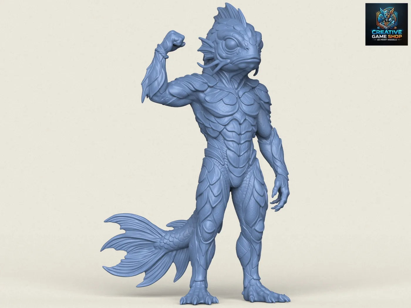 Monster Alien Fish Character 3D Print Model .c4d .max .obj .3ds .fbx .stl .blend 