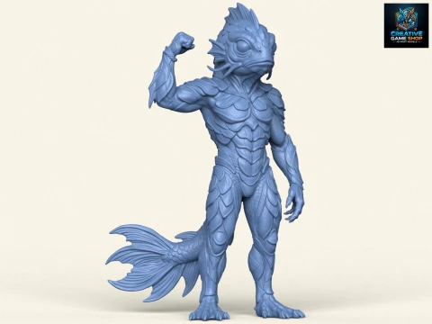 Monster Alien Fish Character 3D Print Model