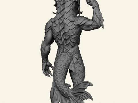 Monster Alien Fish Character 3D Print Model
