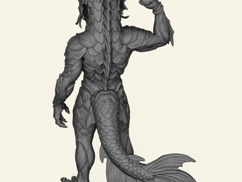 Monster Alien Fish Character 3D Print Model