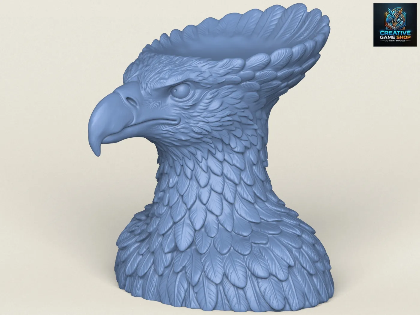 Vulture Head Object Holder 3D Print Model .c4d .max .obj .3ds .fbx .stl .blend 