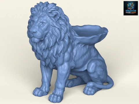 Wild Lion Object Holder Modèles 3D en vedette