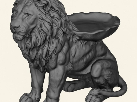 Wild Lion Object Holder 3D Print Model