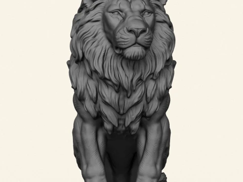 Wild Lion Object Holder 3D Print Model