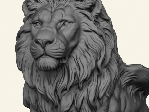 Wild Lion Object Holder 3D Print Model