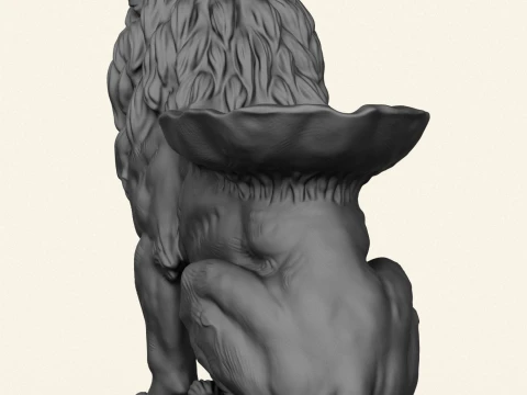 Wild Lion Object Holder 3D Print Model