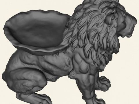 Wild Lion Object Holder 3D Print Model
