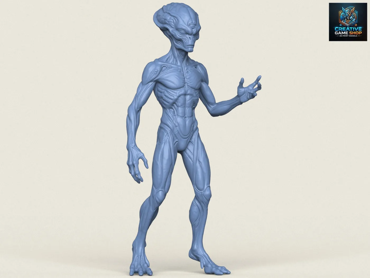 Alien Humanoid Character 3D Print Model .c4d .max .obj .3ds .fbx .stl .blend 