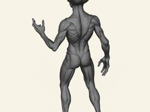 Alien Humanoid Character 3D Print Model