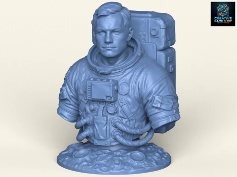 Astronaut Neil Armstrong Bust 3D printmodel