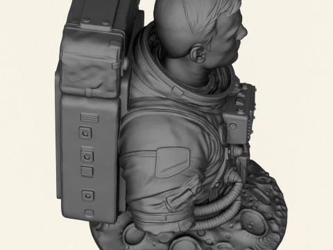 Astronaut Neil Armstrong Bust 3D Print Model