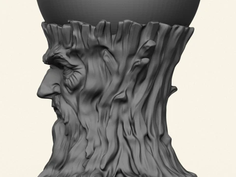 Stylish Tree Spirit Bowl 3D Print Model