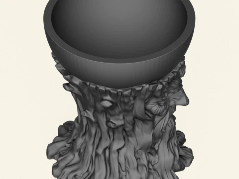 Stylish Tree Spirit Bowl 3D Print Model