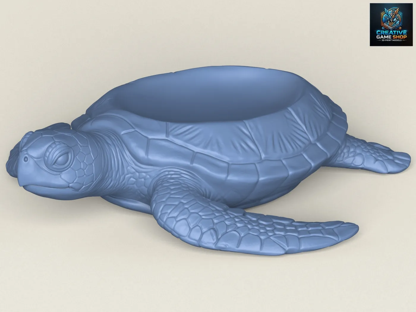 Stylish Tortoise Object Holder 3D Print Model .c4d .max .obj .3ds .fbx .stl .blend 