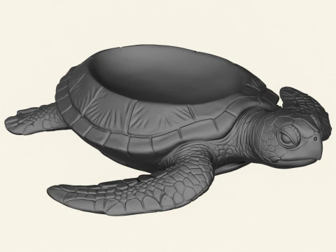 Stylish Tortoise Object Holder 3D Print Model