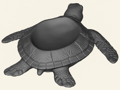 Stylish Tortoise Object Holder 3D Print Model