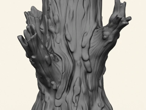 Dead Tree Trunk 01 3D Print Model