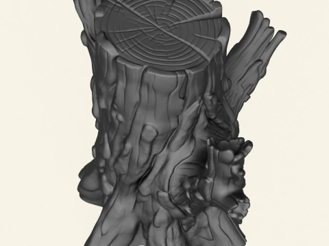 Dead Tree Trunk 01 3D Print Model